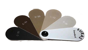 Anodised colour samples