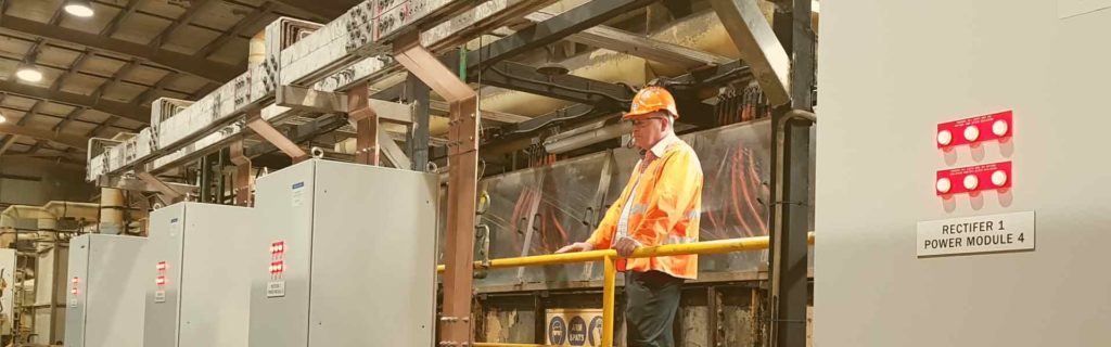 Australian Rectifiers engineer on-site at a large-scale rectifier installation